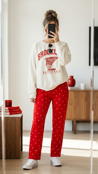 Aria Star Jogging Pants | Red *SALE*