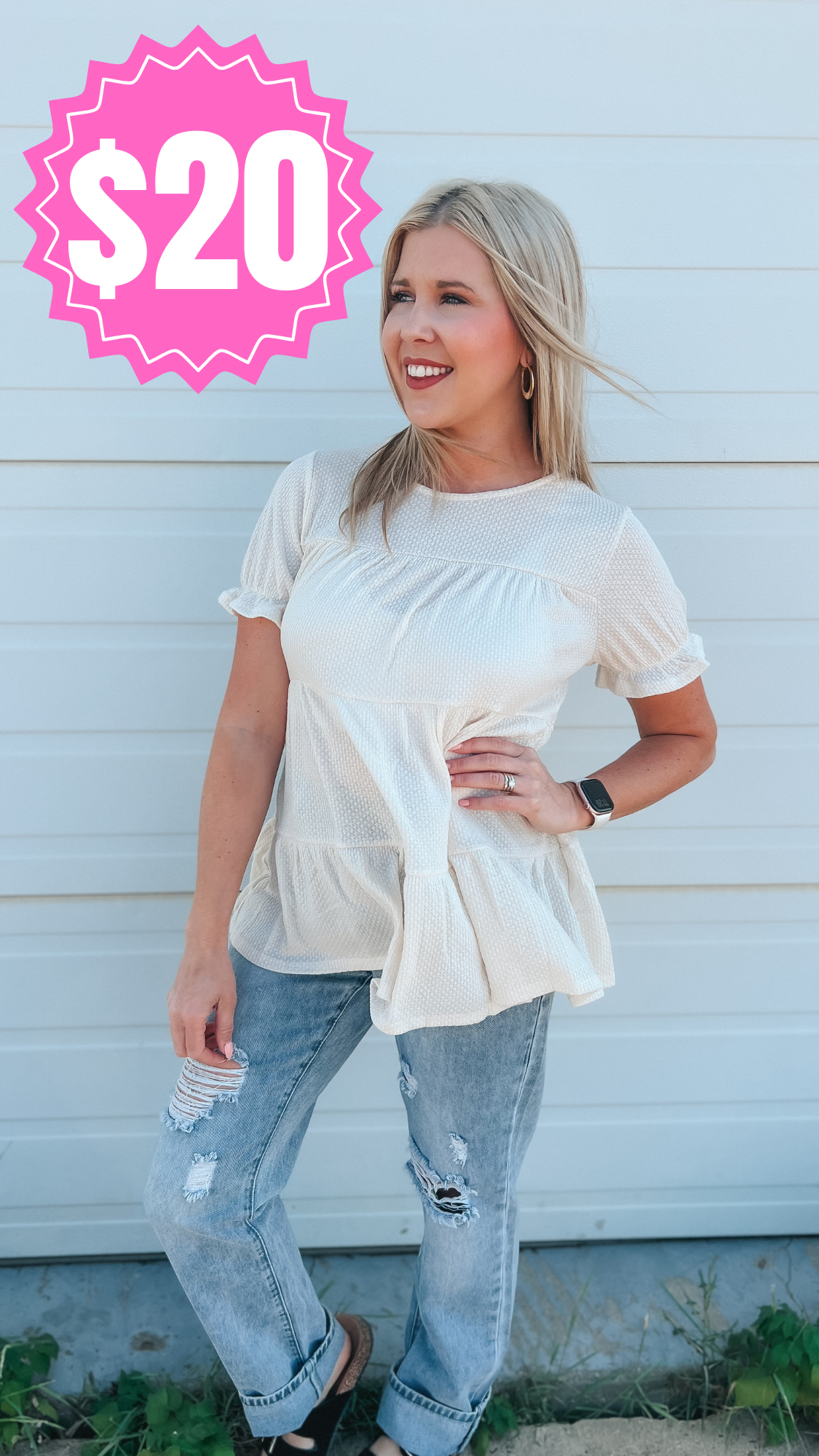 Dolly Babydoll Top: Cream *SALE*