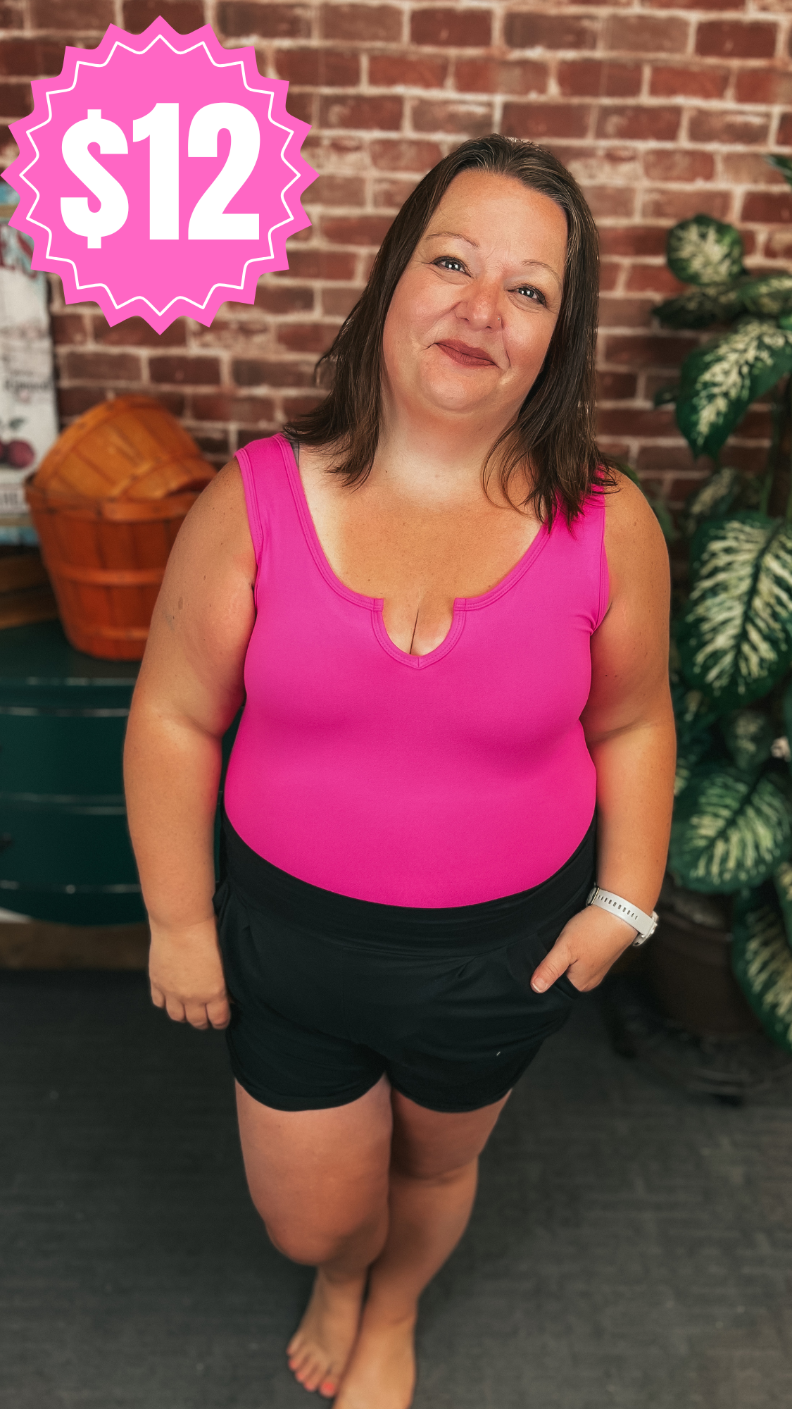 Mylie V-Neck Bodysuit | Fuchsia *SALE*