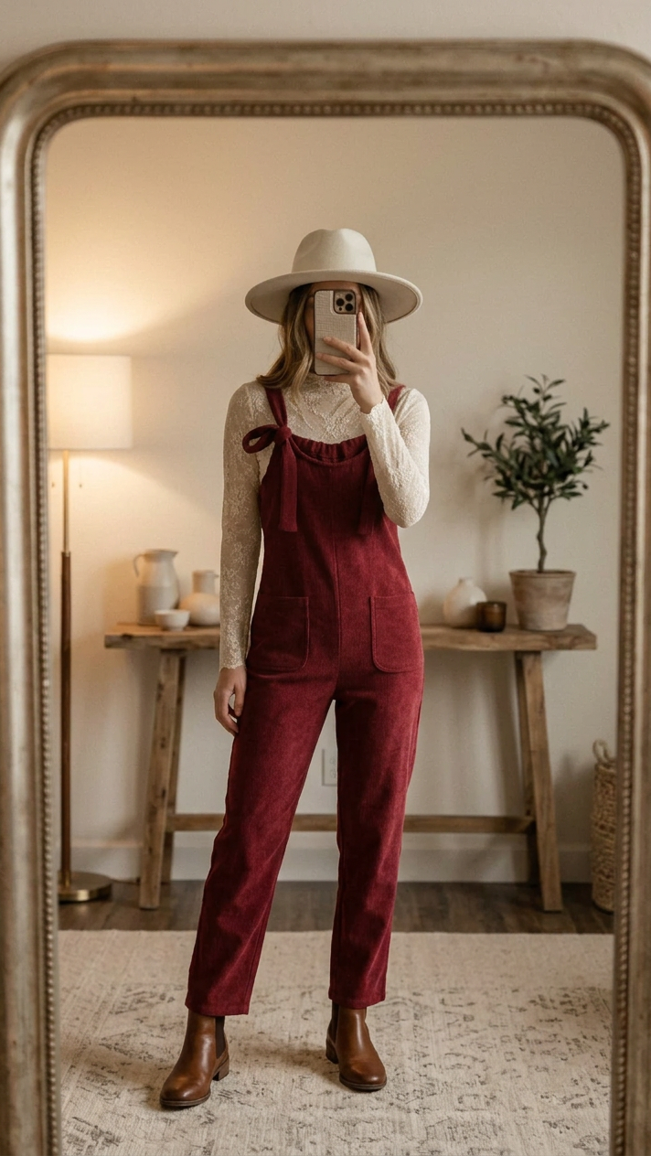 Genevieve Ribbed Knit Romper | Red Bean *SALE*