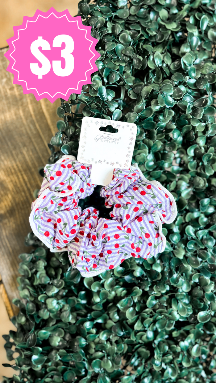 Cherry Scrunchie | Purple *SALE*