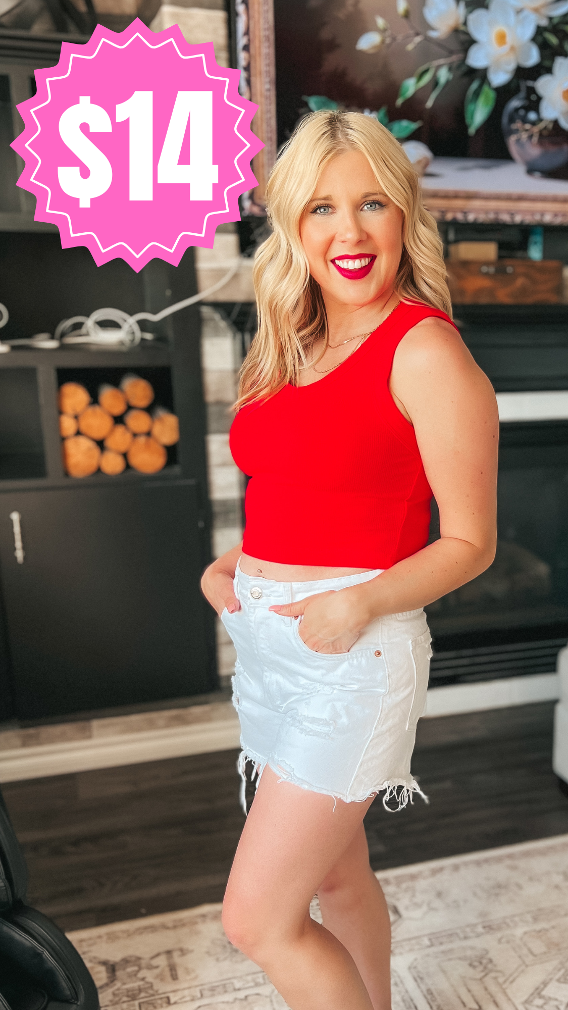 Tamara Ribbed Tank Top: Ruby *SALE*