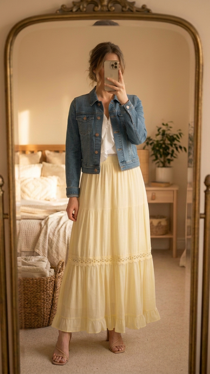 Martina Maxi Skirt| Yellow