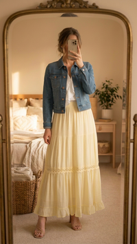 Martina Maxi Skirt| Yellow