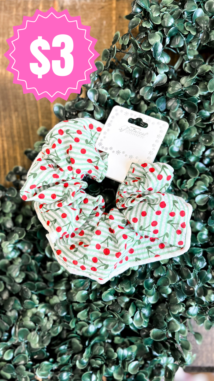 Cherry Scrunchie | Green *SALE*