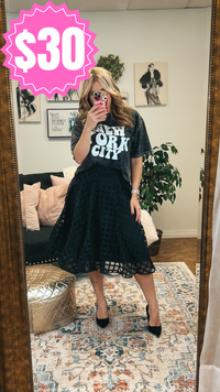 Carrie Lace Skirt: Black *SALE*