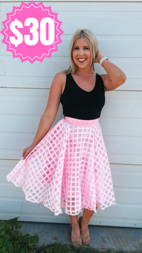 Carrie Lace Skirt: Pink *SALE*