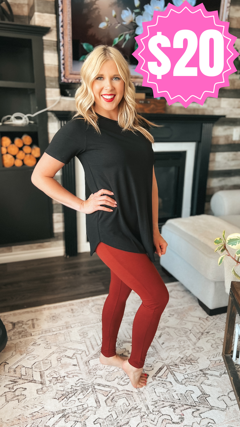 Ashley Cotton Leggings | Rust *SALE*