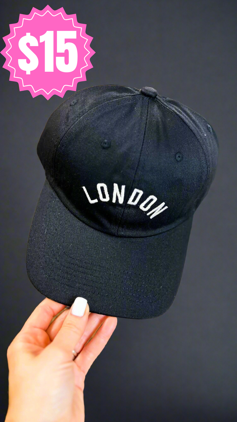 London Baseball Hat: Black *SALE*