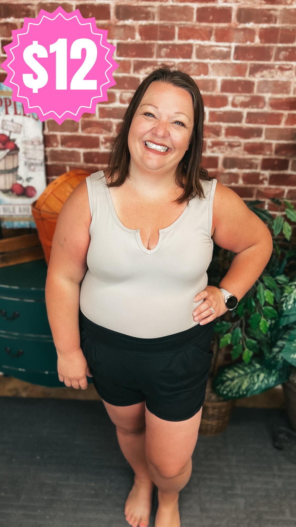 Mylie V-Neck Bodysuit | Ash Mocha *SALE*