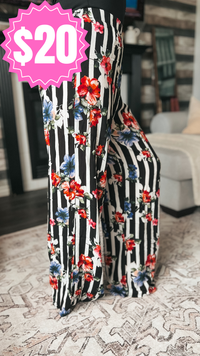 Shelly Wide Leg Floral Pants *SALE*