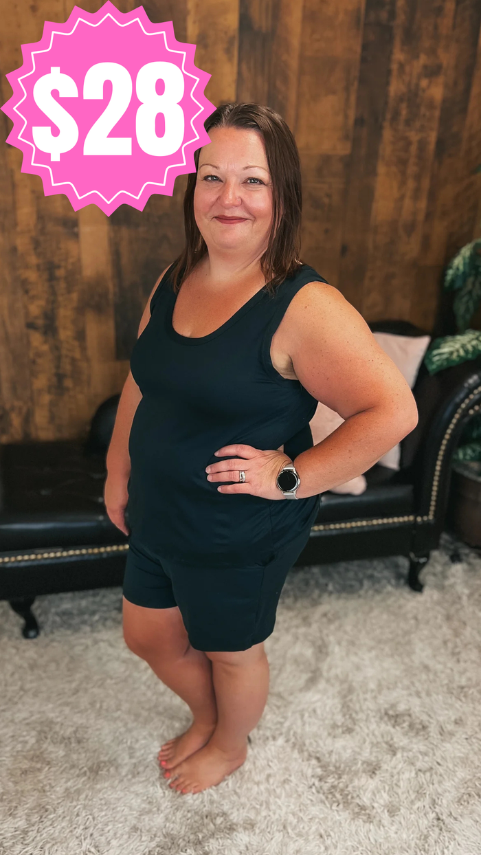 Payton Tank Top Short Set | Black *SALE*