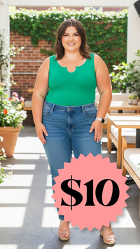 Mylie V-Neck Bodysuit | Kelly Green *SALE*