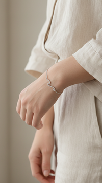 Wave Bracelet | Silver