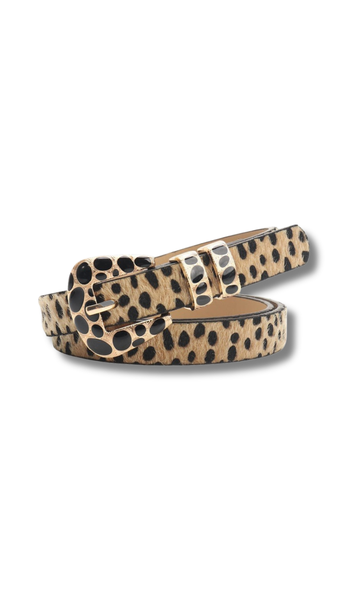Aida Leopard Buckle Belt | Leopard