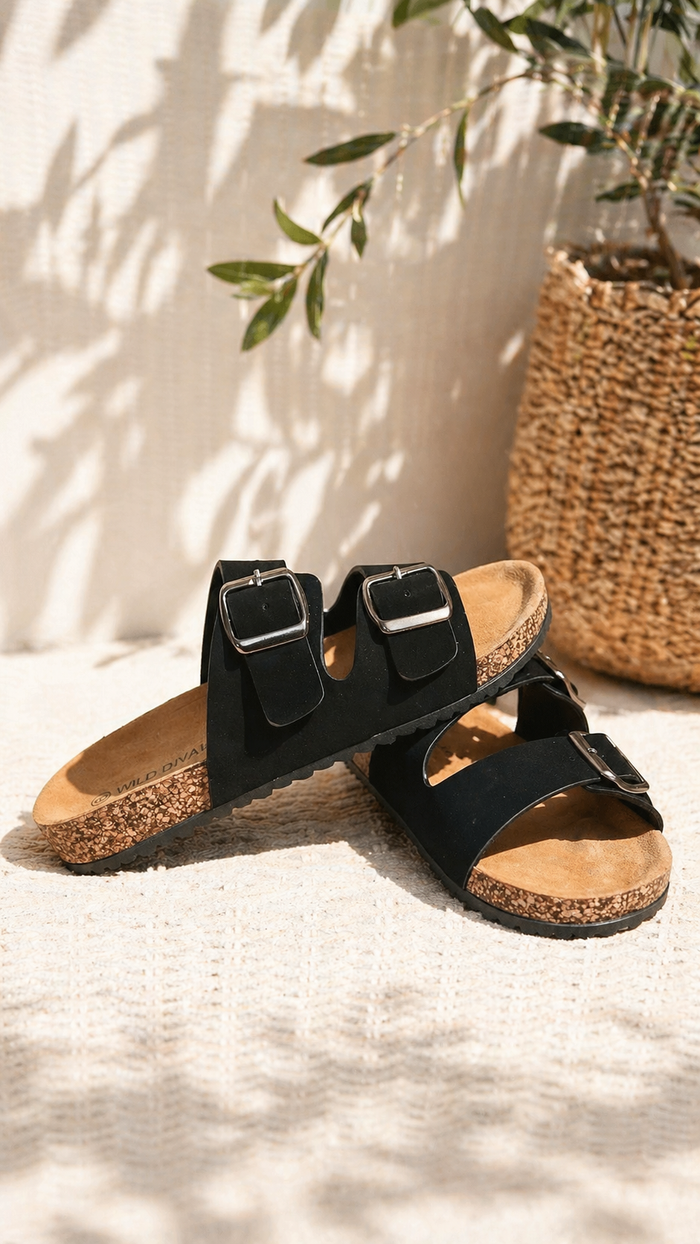 Robyn Sandals: Black