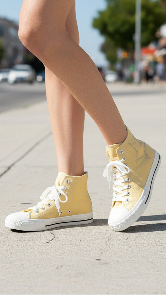 Kenzie High Top Sneakers | Yellow