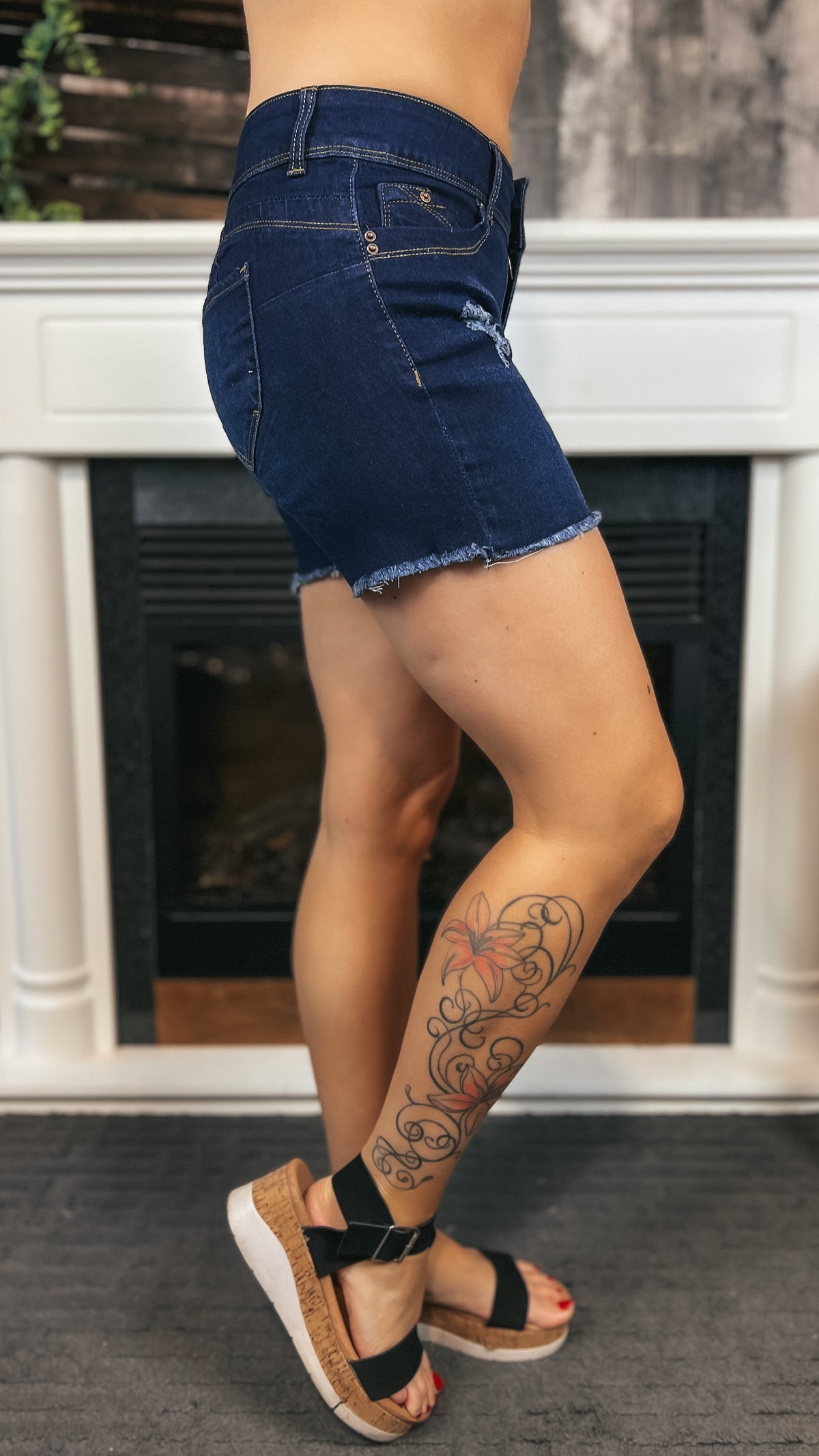 Lucas Denim Shorts: Dark Wash