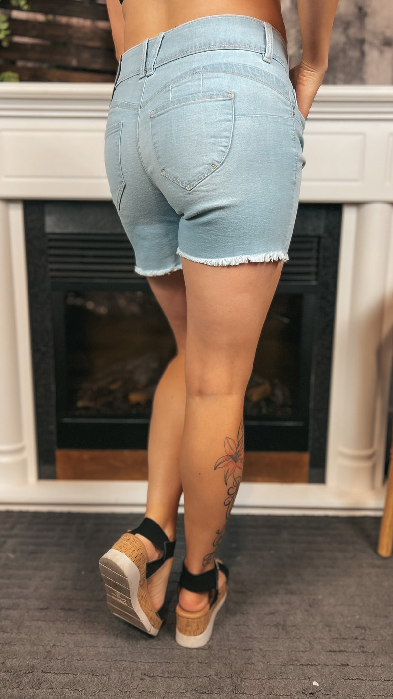 Lucas Denim Shorts: Light Wash
