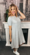 Jessica T-Shirt Dress: Grey