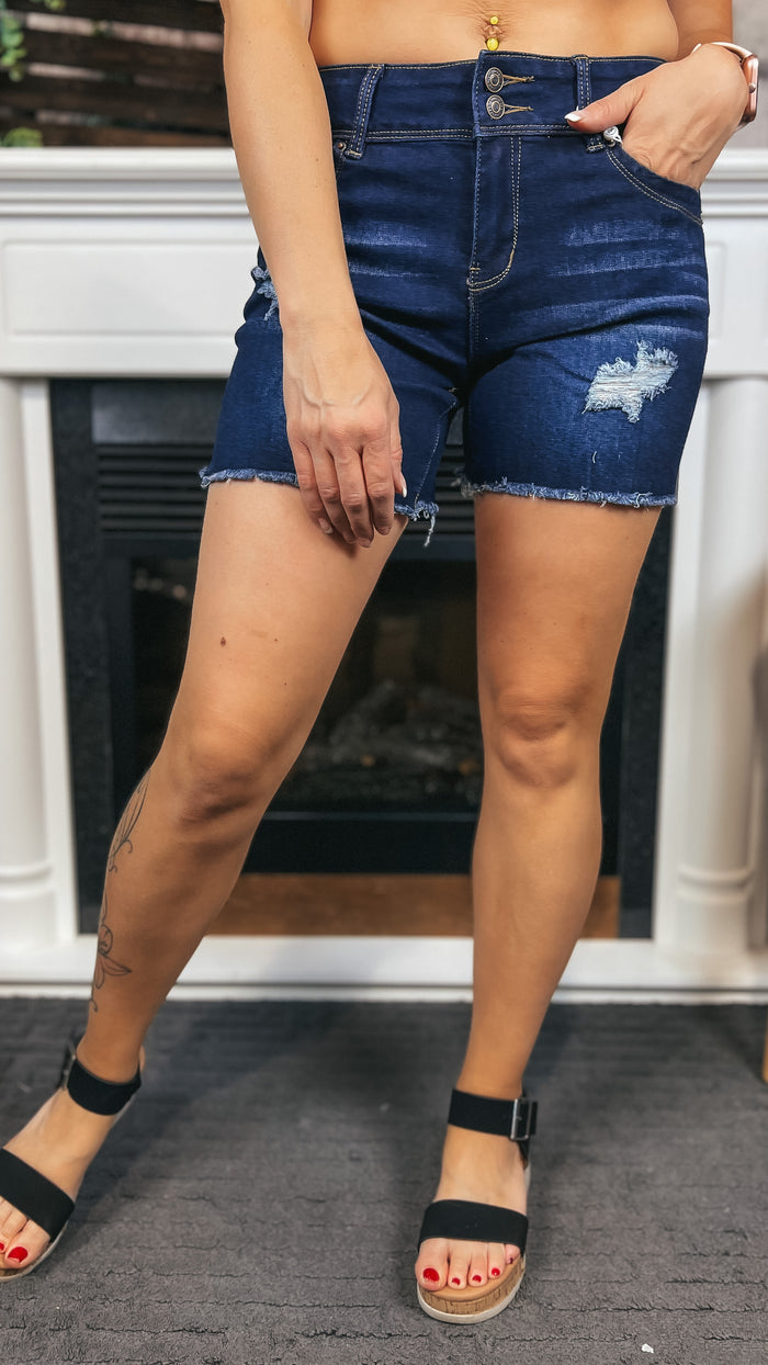 Lucas Denim Shorts: Dark Wash *SALE*