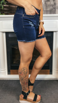 Lucas Denim Shorts: Dark Wash