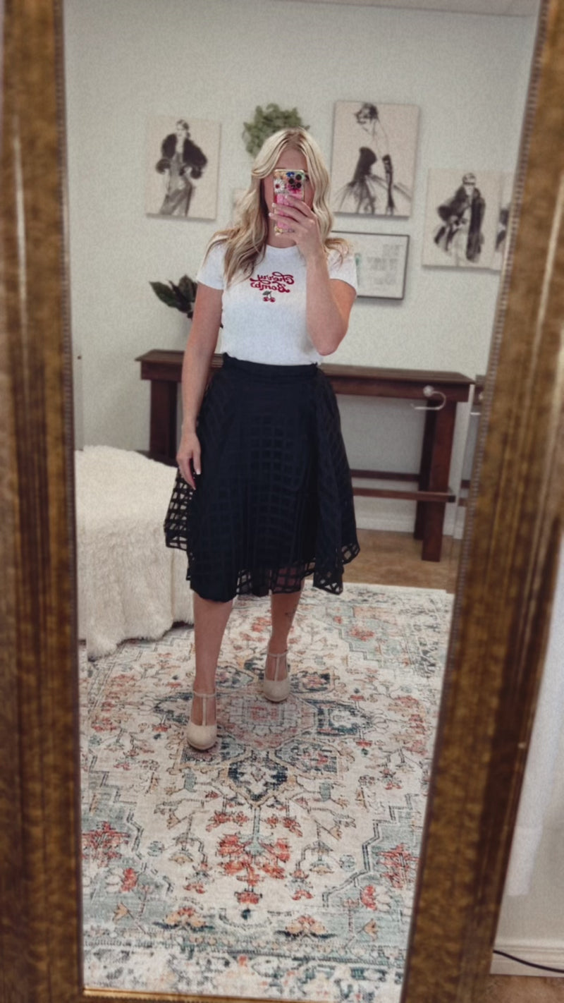 Carrie Lace Skirt: Black