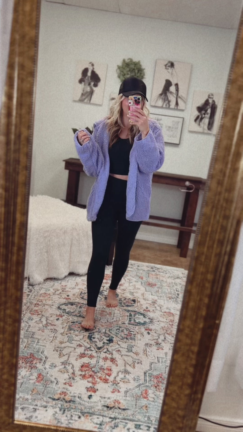 Carla Sherpa Jacket: Lavender *SALE*