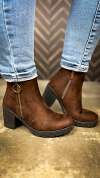 Gerri Booties: Brown