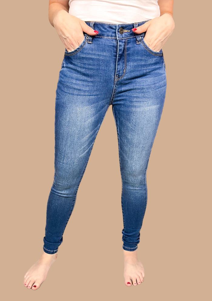 Blake High Rise Denim: Medium Wash