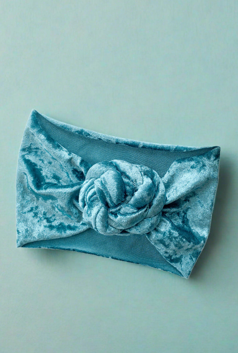 The Sophie Velvet Headband: Ocean