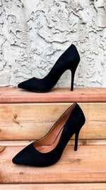 Wren: Black Velvet High Heels
