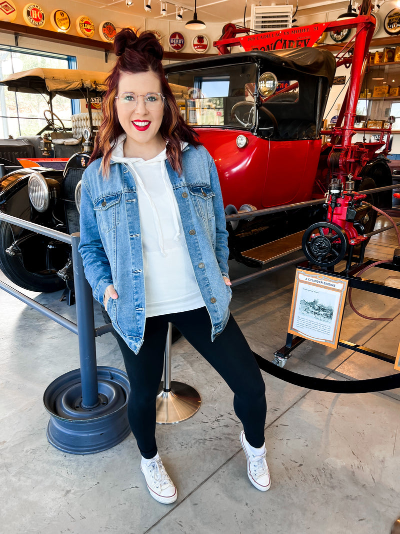 Kate Denim Jacket: Medium Blue