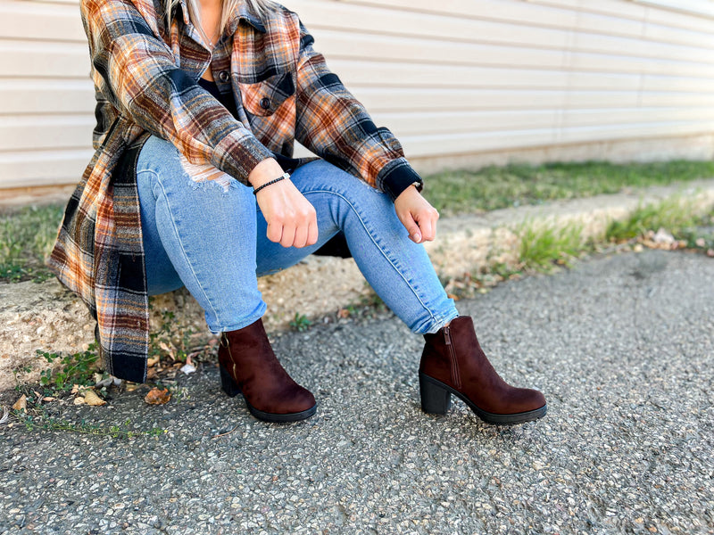 Gerri Booties: Brown