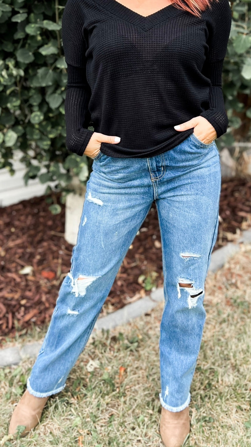Spencer High-rise Boyfriend Denim