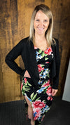 Barbra Suede Blazer: Black