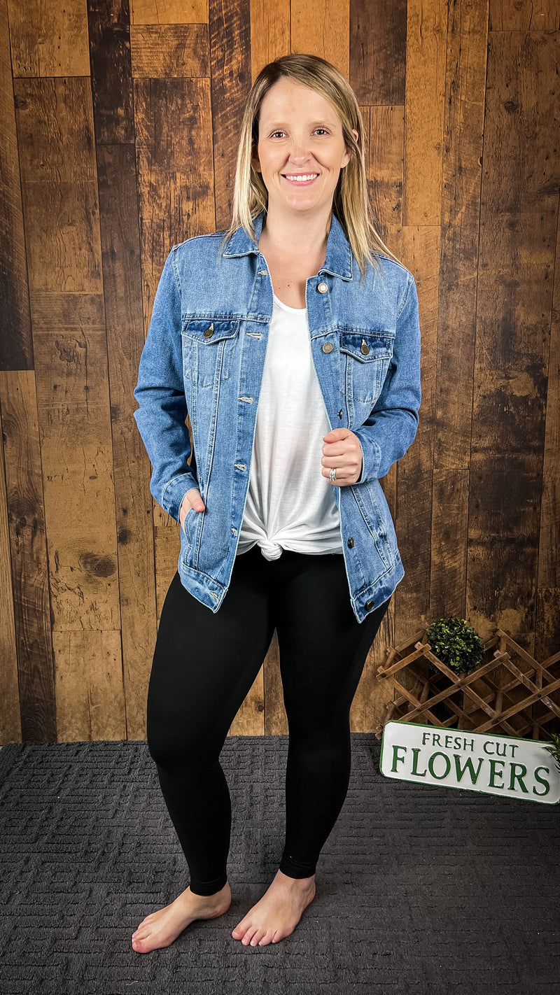 Kate Denim Jacket: Medium Blue
