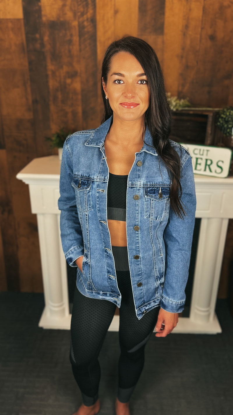 Kate Denim Jacket: Medium Blue