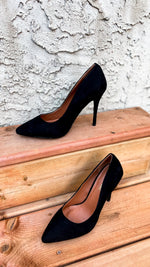 Wren: Black Velvet High Heels