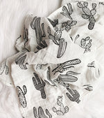 The Cactus Muslin Swaddle Blanket